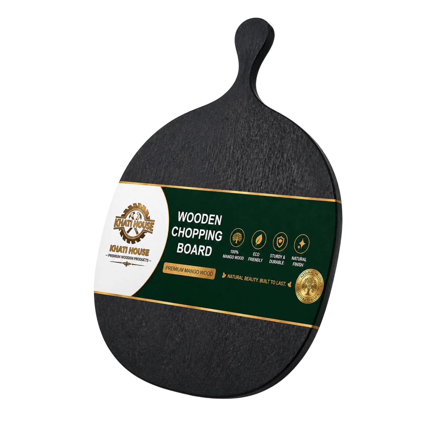 Large Mango Wood Chopping Board for Kitchen (48 x 38 cm) – Heavy Duty Wooden Cutting Board | BPA-Free Eco-Friendly Board for Vegetables, Fruits, Meat & Cheese | Durable Anti-Bacterial Kitchen Chopping Block
