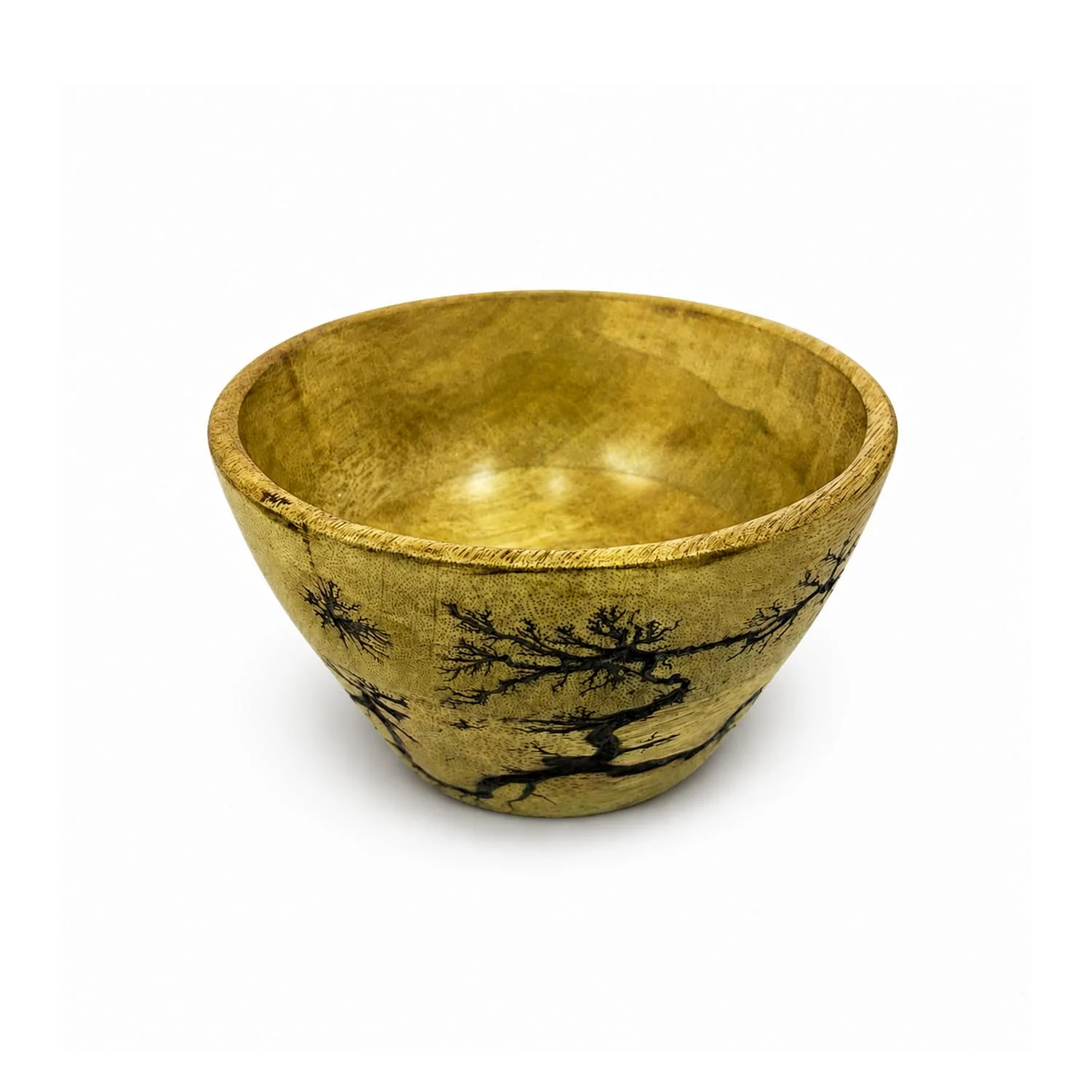 Handcrafted Mango Wood Bowl | Wooden Serving Bowl for Snacks & Dry Fruits 12 x 7 CM